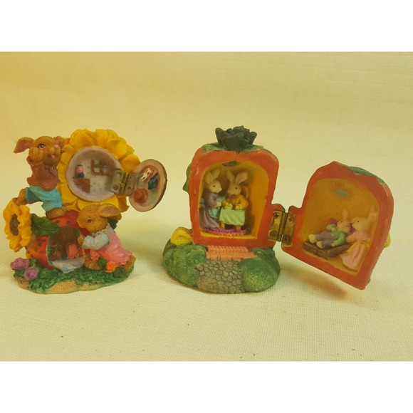 Flower & Apple Easter figures hidden homes KE270 - Picture 8 of 10